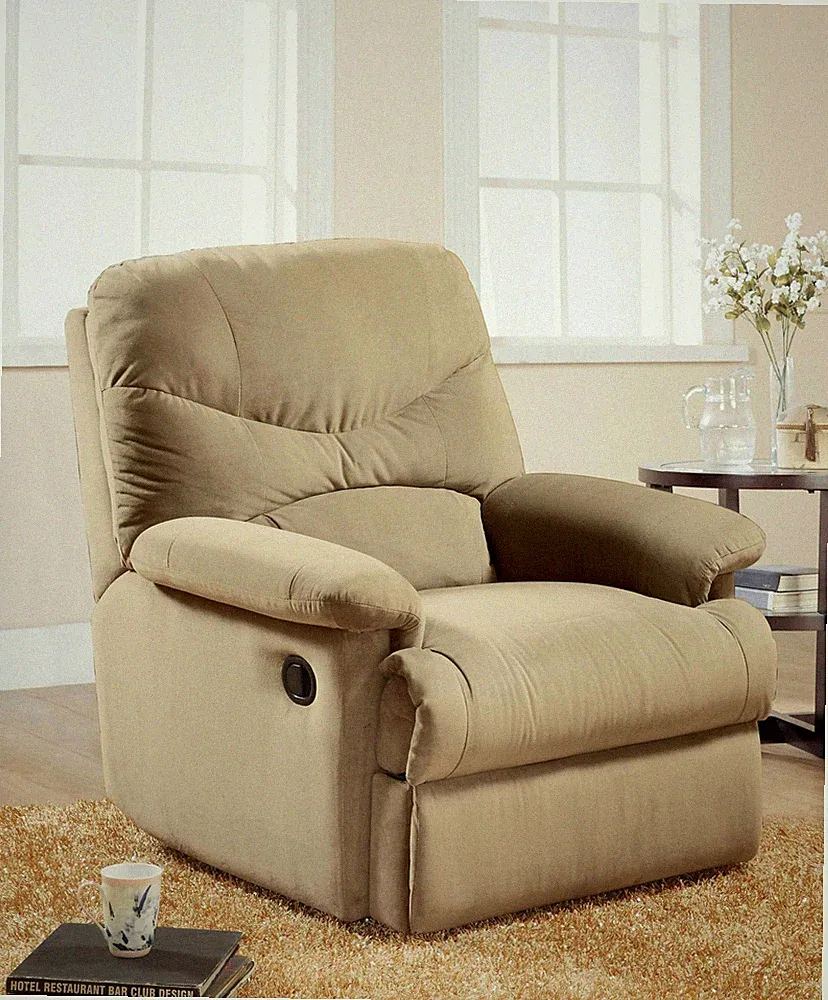 35 Beige Microfiber Recliner