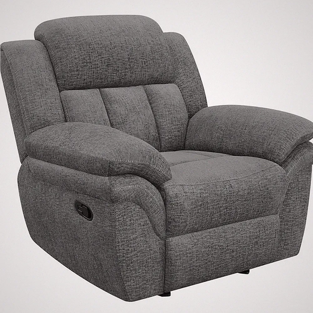 Bahrain Upholstered Glider Recliner Charcoal