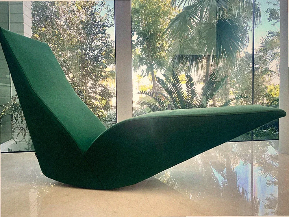 BIRD Tom Dixon 1991- Rocking chaise longue- 2012- Green Hallingdal 57JH