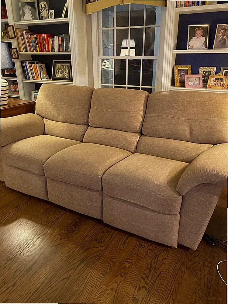 La-Z-Boy Power Reclining Beige Sofa 90"
