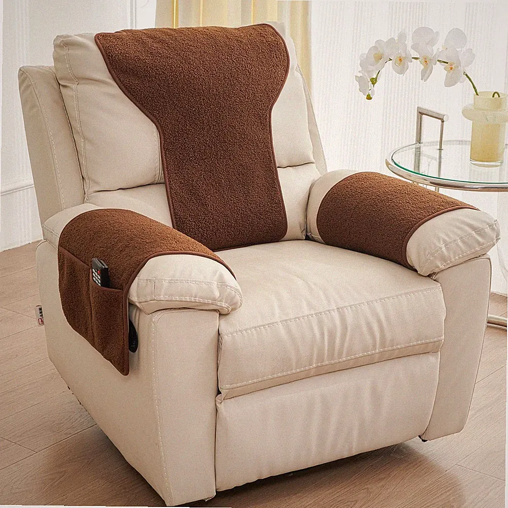 NANSHINE 3Pcs Recliner Slipcovers Armrest Covers for Recliner Chair Non Slip...