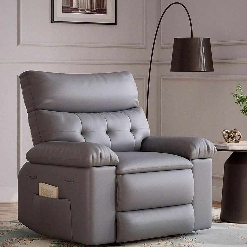 PU Leather Oversized Manual Recliner Chairs